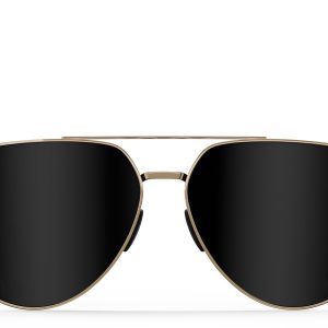 Tangle Free Aviator Hex - Black Gold Polarized